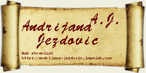 Andrijana Jezdović vizit kartica